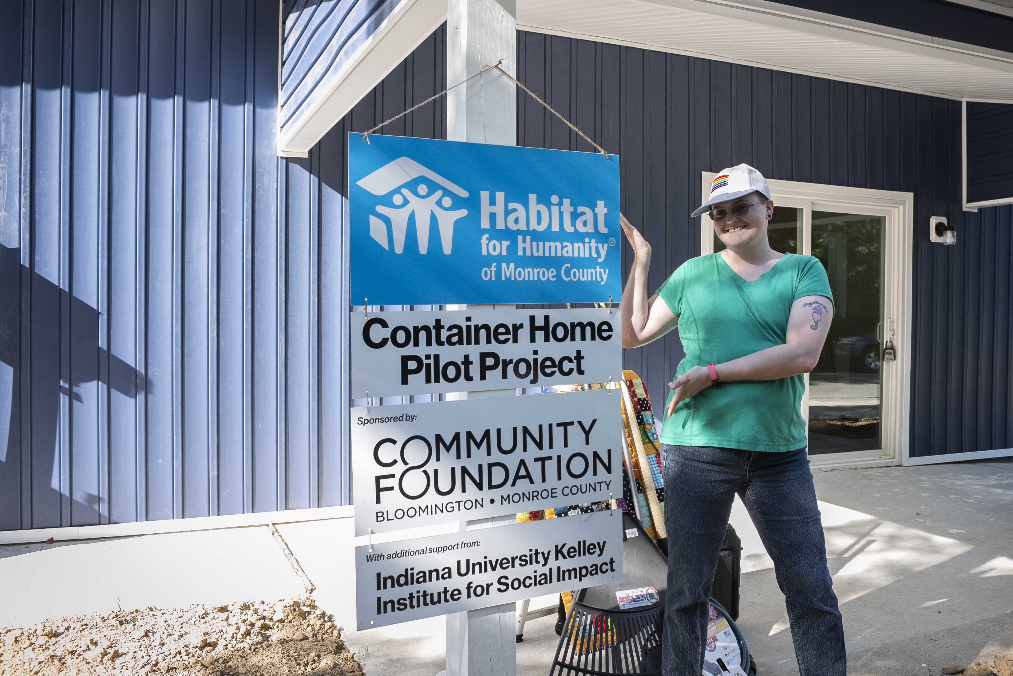 Charlie Lynne, homeowner of the first Habitat container home